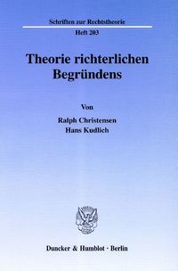 Produktbild: Theorie richterlichen Begr&uuml;ndens.