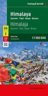 Produktbild: freytag & berndt Stra&szlig;enkarte Himalaja, Kaschmir - Tibet - Nepal - Bhutan 1:1,1 Mio.