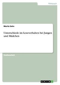 Produktbild: Unterschiede im Leseverhalten bei Jungen und M&auml;dchen