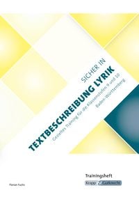 Produktbild: Sicher in Textbeschreibung Lyrik &ndash; Baden-W&uuml;rttemberg &ndash; Trainingsheft