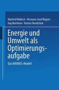 Produktbild: Energie und Umwelt als Optimierungsaufgabe