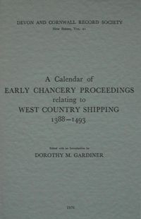 Produktbild: A Calendar of Early Chancery Proceedings Relating to West Co