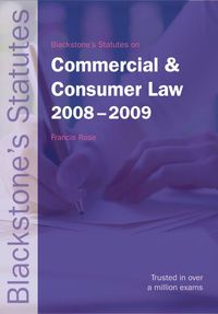 Produktbild: Blackstone's Statutes on Commercial and Consumer Law 2008-2009