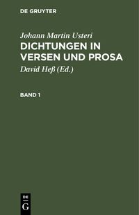 Produktbild: Dichtungen in Versen und Prosa. Band 1