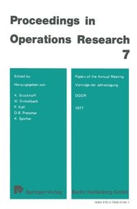 Produktbild: Vortr&auml;ge der Jahrestagung 1977 / Papers of the Annual Meeting 1977 DGOR