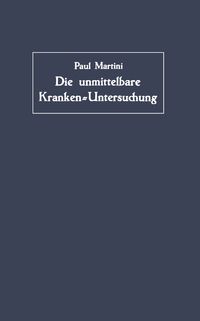 Produktbild: Die unmittelbare Kranken-Untersuchung