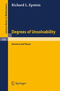 Produktbild: Degrees of Unsolvability