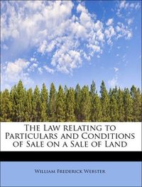 Produktbild: Webster, W: Law relating to Particulars and Conditions of Sa