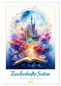 Produktbild: Zauberhafte Seiten - Entdecke die Magie der B&uuml;cher (Wandkalender 2026 DIN A2 hoch), CALVENDO Monatskalender