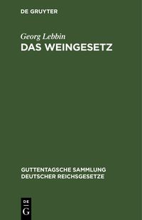 Produktbild: Das Weingesetz
