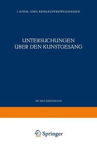 Produktbild: Untersuchungen &uuml;ber den Kunstgesang