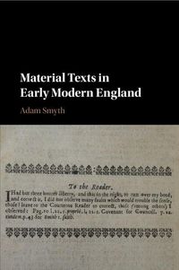 Produktbild: Material Texts in Early Modern England