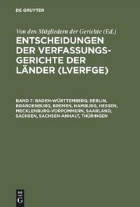 Produktbild: Baden-W&uuml;rttemberg, Berlin, Brandenburg, Bremen, Hamburg, Hessen, Mecklenburg-Vorpommern, Saarland, Sachsen, Sachsen-Anhalt, Th&uuml;ringen