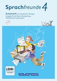 Produktbild: Sprachfreunde 4. Schuljahr - Ausgabe Nord (Berlin, Brandenburg, Mecklenburg-Vorpommern) - Arbeitsheft mit interaktiven Übungen auf scook.de