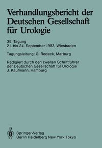 Produktbild: Verhandlungsbericht der Deutschen Gesellschaft f&uuml;r Urologie