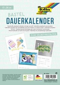 Produktbild: Folia  Dauerkalender mit Spiralbindung 220g/m&sup2;, 17x24cm, Papier wei&szlig;, Druck schwarz