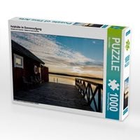Produktbild: CALVENDO Puzzle Holzh&uuml;tte im Sonnenaufgang | 1000 Teile Lege-Gr&ouml;&szlig;e 64x48cm Foto-Puzzle f&uuml;r gl&uuml;ckliche Stunden