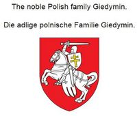 Produktbild: The noble Polish family Giedymin. Die adlige polnische Familie Giedymin.