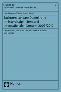 Produktbild: Sachunmittelbare Demokratie im interdisziplin&auml;ren und internationalen Kontext 2009/2010