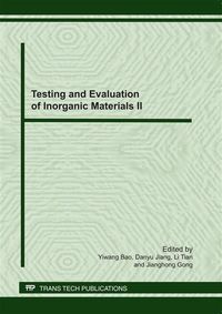Produktbild: Testing and Evaluation of Inorganic Materials II
