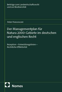 Produktbild: Der Managementplan f&uuml;r Natura 2000-Gebiete im deutschen und englischen Recht