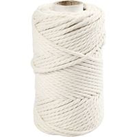 Produktbild: Creativ Company Macram&eacute;-Kordel Macram&eacute;-Kordel, Naturwei&szlig;, L 198 m, D 2 mm, 330 g/ 1 Rolle Makramee