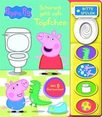Produktbild: Peppa Pig - Schorsch geht aufs Töpfchen - Mein Klo-Soundbuch - Pappbilderbuch mit Klospülung und 8 Geräuschen - Peppa Wutz