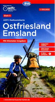Bild vom Artikel ADFC-Radtourenkarte 5 Ostfriesland / Emsland 1:150.000, reiß- und wetterfest, GP vom Autor Allgemeiner Deutscher Fahrrad-Club e.V. (ADFC)