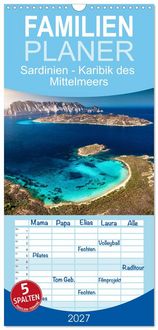 Produktbild: Familienplaner 2027 - Sardinien - Karibik des Mittelmeers mit 5 Spalten (Wandkalender, 21 x 45 cm) CALVENDO