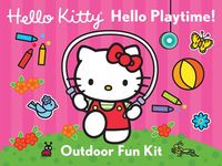 Produktbild: Hello Kitty Hello Playtime!: Outdoor Fun Kit [With Jump Rope/Yo-Yo/Sidewalk Chalk/Inflatable Ball and Storybook]