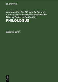 Produktbild: Philologus. Band 119, Heft 1