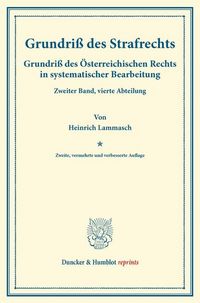 Produktbild: Grundri&szlig; des Strafrechts.