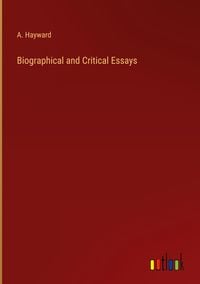 Produktbild: Biographical and Critical Essays