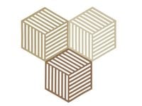 Produktbild: Untersetzer-Set Hexagon 3 Stck. Khaki/Warm sand/Almond