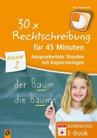 Produktbild: 30 x Rechtschreibung f&uuml;r 45 Minuten - Klasse 2
