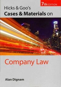 Produktbild: Dignam, A: Hicks & Goo's Cases and Materials on Company Law