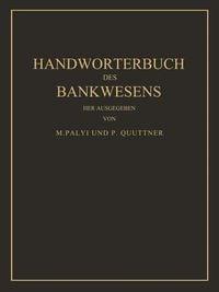 Produktbild: Handw&ouml;rterbuch des Bankwesens