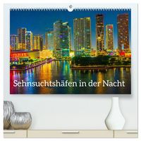 Produktbild: Sehnsuchtsh&auml;fen in der Nacht (hochwertiger Premium Wandkalender 2026 DIN A2 quer), Kunstdruck in Hochglanz