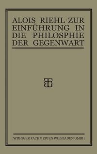 Produktbild: Zur Einf&uuml;hrung in die Philosophie der Gegenwart