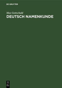 Produktbild: Deutsch Namenkunde