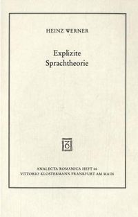 Produktbild: Explizite Sprachtheorie