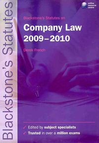 Produktbild: Blackstone's Statutes on Company Law 2009-2010