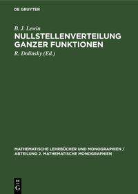Produktbild: Nullstellenverteilung ganzer Funktionen