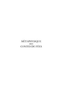 Produktbild: Metaphysique des contes de fees