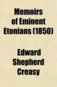 Produktbild: Memoirs of Eminent Etonians; With Notices of the Early History of Eton College