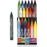 Produktbild: Creativ Company Colortime Farbkreide, L 10 cm, Dicke 11 mm, sortierte Farben, 12 Stk