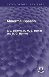 Produktbild: Harries, D: Abnormal Speech