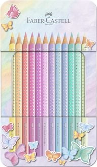 Produktbild: Faber-Castell Buntstifte Sparkle Pastell 12er Metalle.