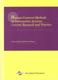 Produktbild: Human Centered Methods in Information Systems: Current Research and Practice