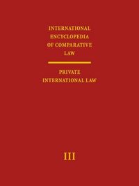 Produktbild: International Encyclopedia of Comparative Law, Volume III (2 Vols)